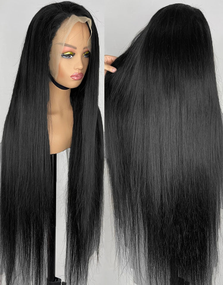 30 36 Inch Bone Straight 13x4 13x6 Hd Transparent Lace Front Human Hair Wigs Brazilian 200 Density Ready to Go Human Frontal Wig
