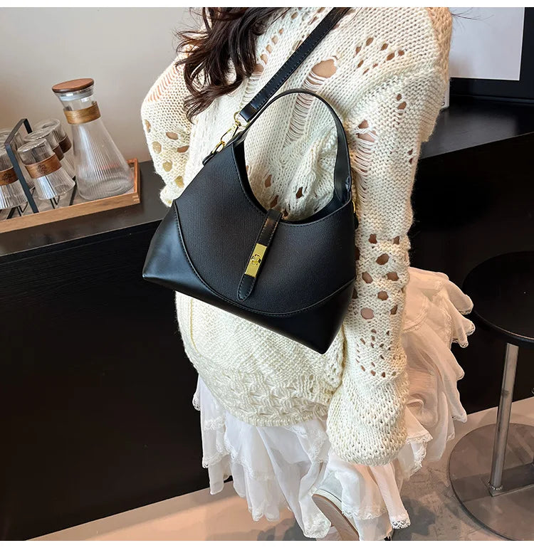 2025 Colorblock Baguette Bag for Women - Boho Vegan Crossbody, Adjustable Shoulder Clutch & Minimalist Commuter Chic