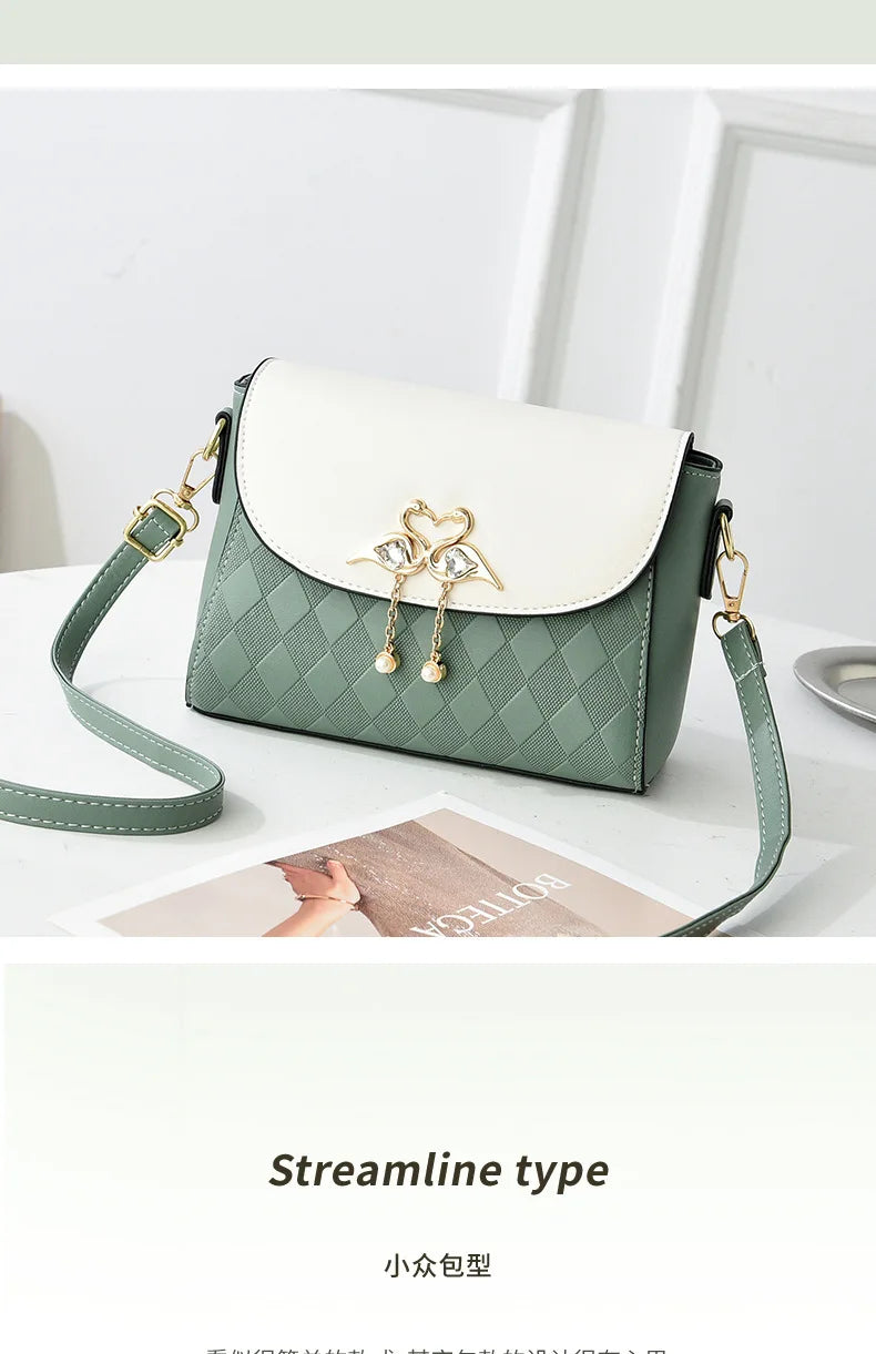 Bag Women 2025 Spring and Summer New One Shoulder Crossbody Small Square Bag Fresh and Sweet Versatile