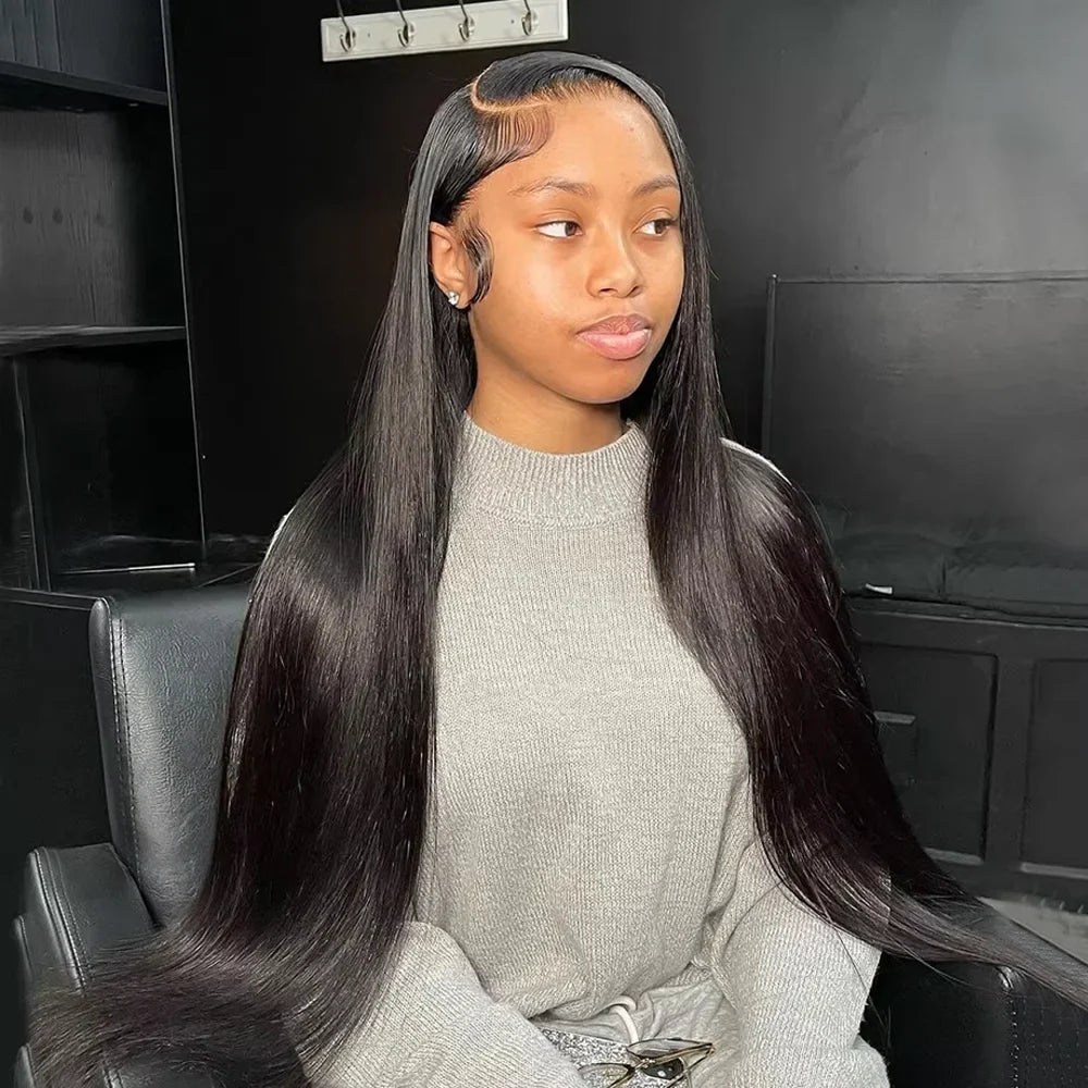 Straight Human Hair Wigs 13x6 HD Lace Front Wigs Human Hair For Women 13X4 Bone Straight Human Hair 250%Density Pre Plucked Hai