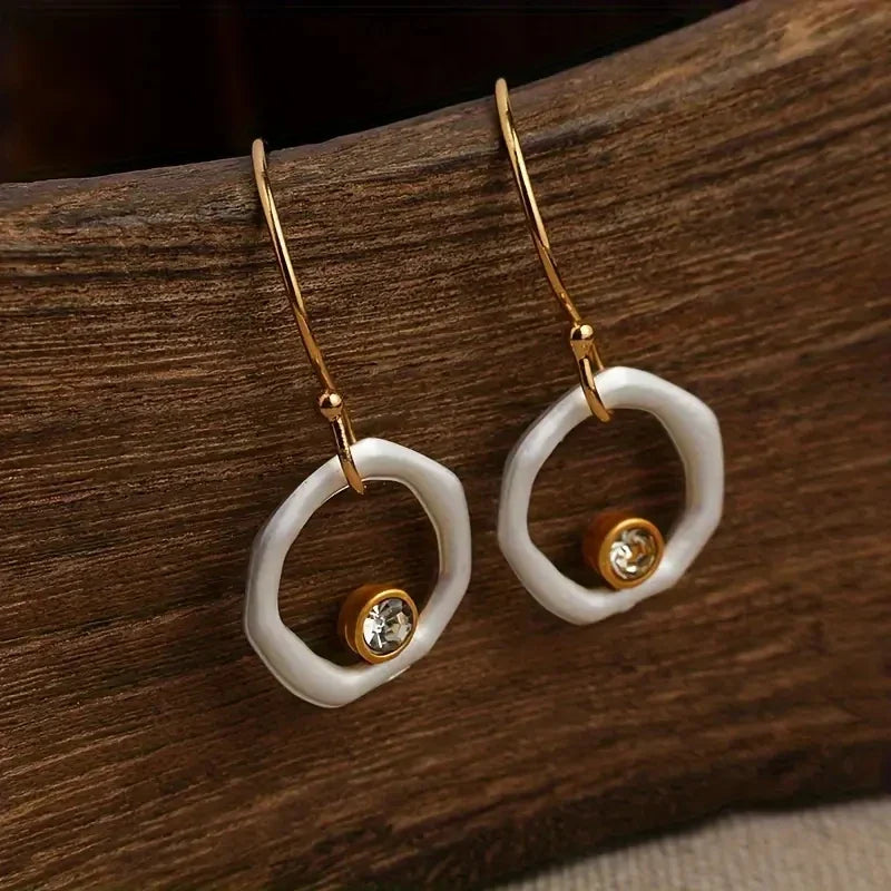 Luxury Crystal Drop Earrings for Women Party Birthday Jewelry Pendientes Mujer