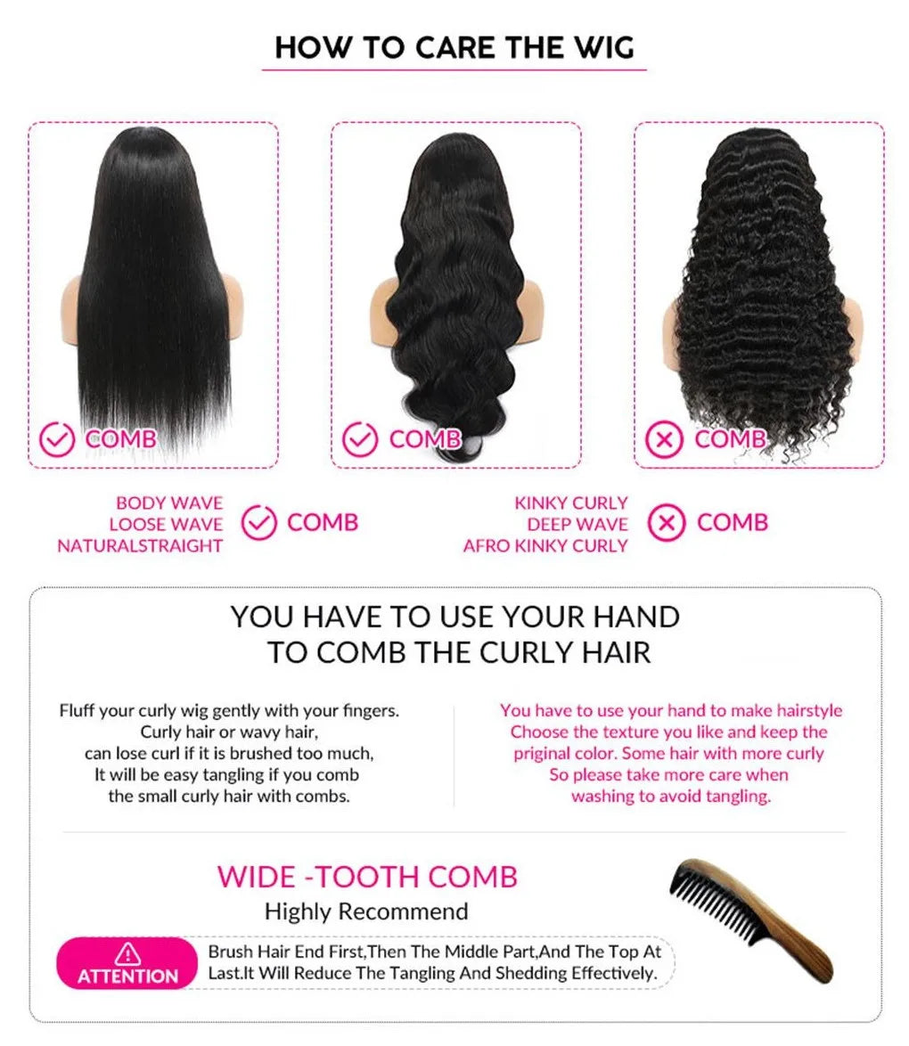 Kinky Curly Lace Front Wig Human Hair With 4C Edges Baby Hair Lace Wigs Realistic Natural Curly Hairline Lace Wig 180% Density