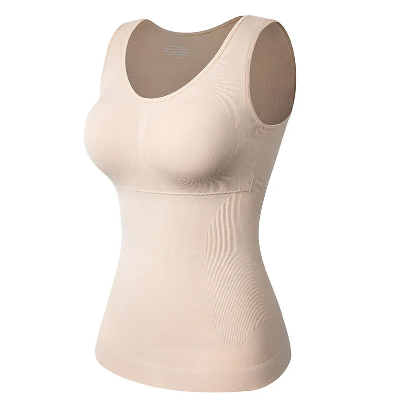 Tank Tops for Women with Built in Bra Shelf Bra Casual Wide Strap Basic Camisole Sleeveless Top Shaper with Removable Bra