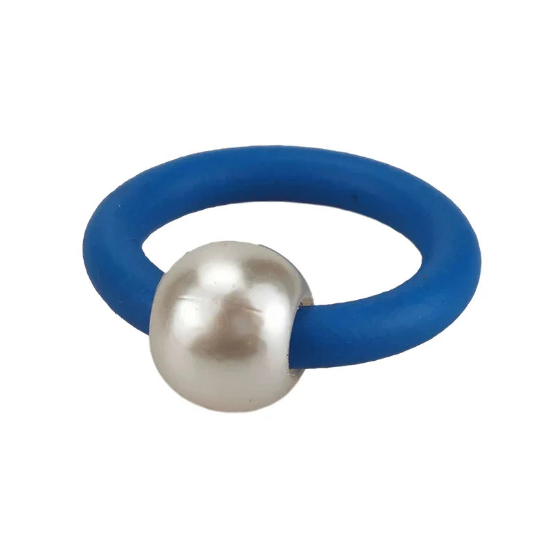 UKEBAY NEW Pearl Rings For Women Ring Finger Multicolor Rope Rubber Jewelry Handmade Pearl Jewellery Round Ring Elasticity Chain