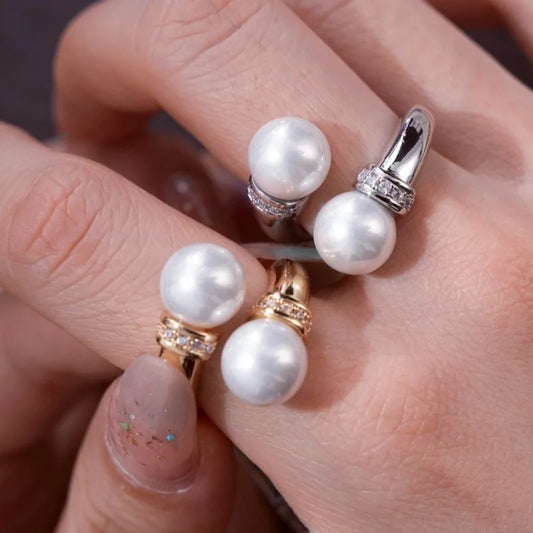 Statement New Pearl Rings For Women Luxury Fashion Designers Finger Hand Jewelry Ring