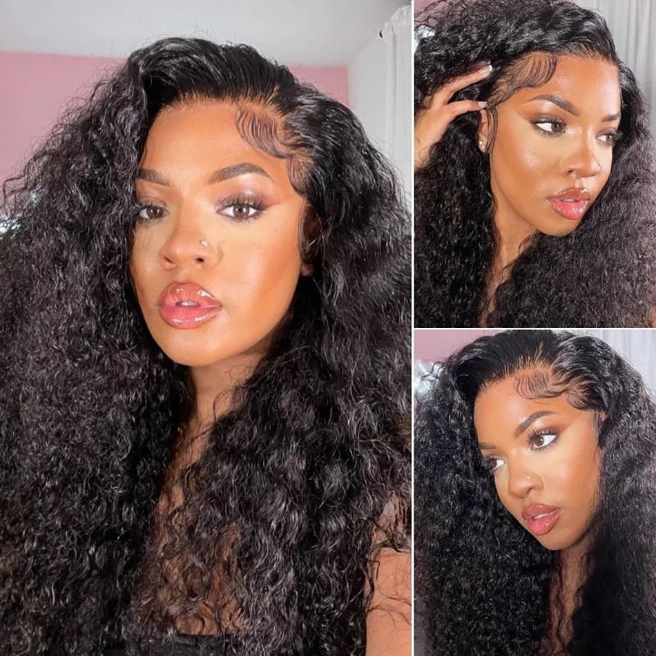 Loose Deep Wave Wig 13x6 Lace Frontal Wig 5x5 HD Lace Closure Human Hair Wigs Brazilian Pre Plucked Deep Curly Front Wig Women