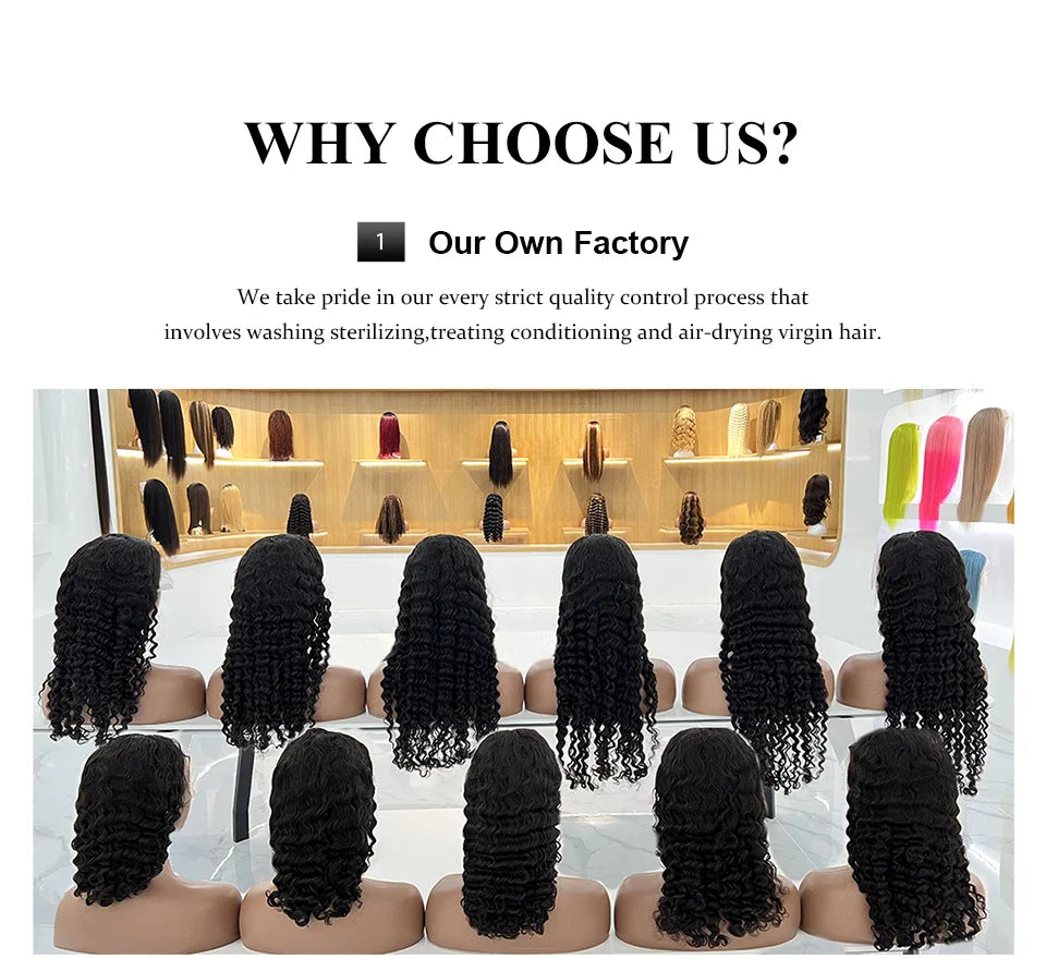 250% High Density 30 40Inch 13x6 13x4 HD Lace Frontal Human Hair Wig Brazilian Raw Curly Wigs For Women Loose Deep Wave