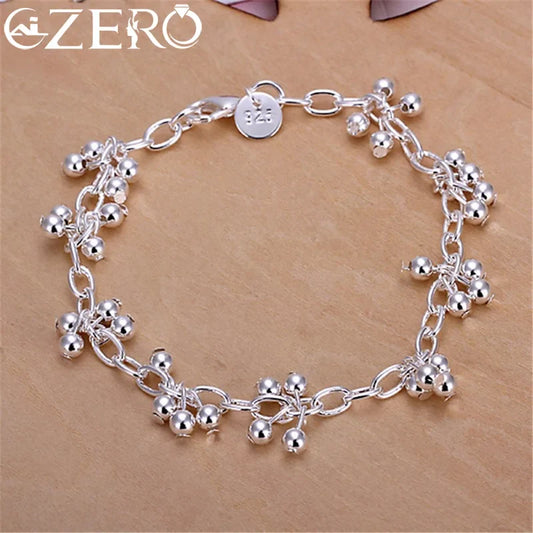 Beautiful 925 Silver Bracelets Nice For Wedding Women Chain Bracelet Charm Beads Fashion Gorgeous Jewelry Wholesale