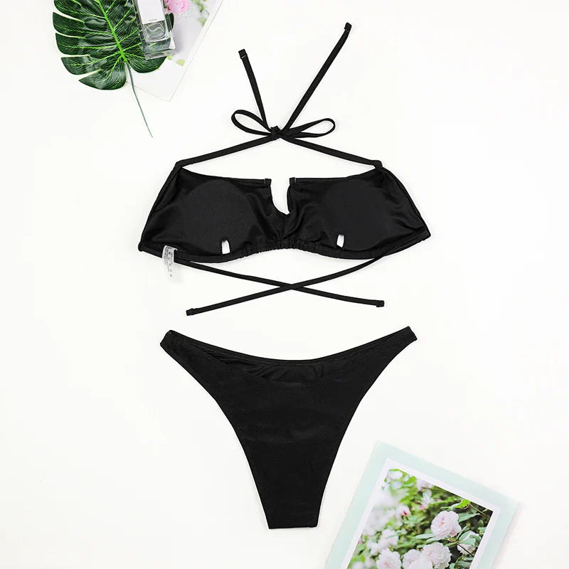3 Pieces Bikini Set Sexy Push Up 2025 Women Swimsuit Female Swimwear Bikinis Set Brazilian Beach Wear Bathing Suit Skirt Biquini