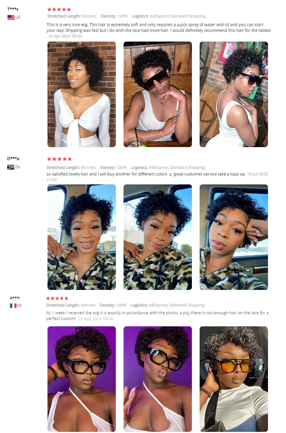 13x1 Curly Human Hair Lace Frontal Wig Pixie Cut Curly Lace Front Human Hair Wigs for Women Brazilian Human Hair Wig Sale