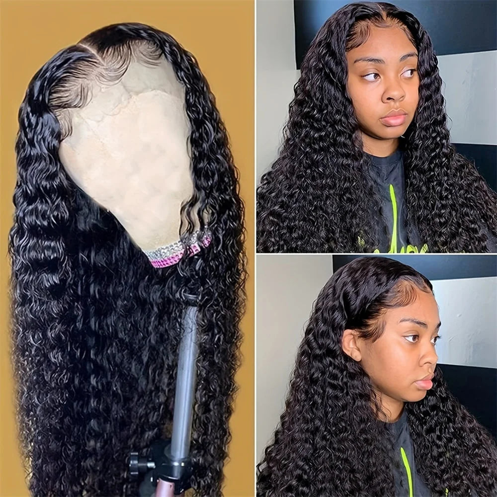 Choice 30 40 Inch Hd Lace Wig 13x6 Human Hair Curly Wig For Women Pre Plucked Brazilian Loose Deep Wave Water wave Frontal Wigs