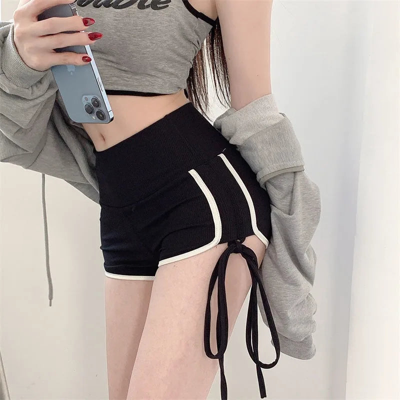 Pantalones Cortos De Mujer Sexy Summer Y2k Shorts Women Clothes 2025 New Bottoms High Waist Tunic Straight Bodycon Short Mujer