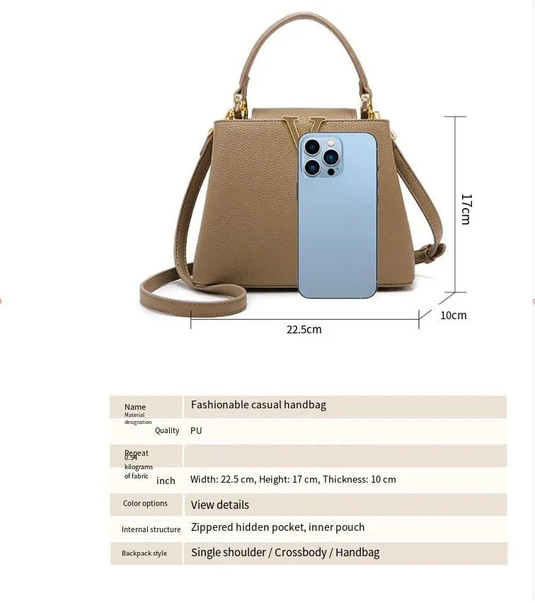 Handbag for women 2025 new fashion versatile bucket bag, high-end women's bag, commuting crossbody bag, women's bag