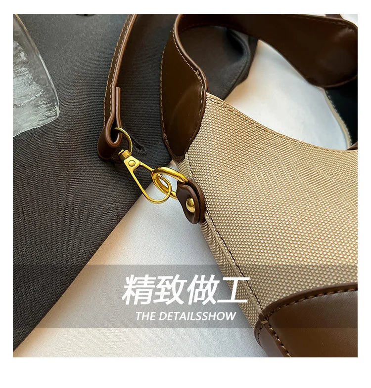 2025 Colorblock Baguette Bag for Women - Boho Vegan Crossbody, Adjustable Shoulder Clutch & Minimalist Commuter Chic