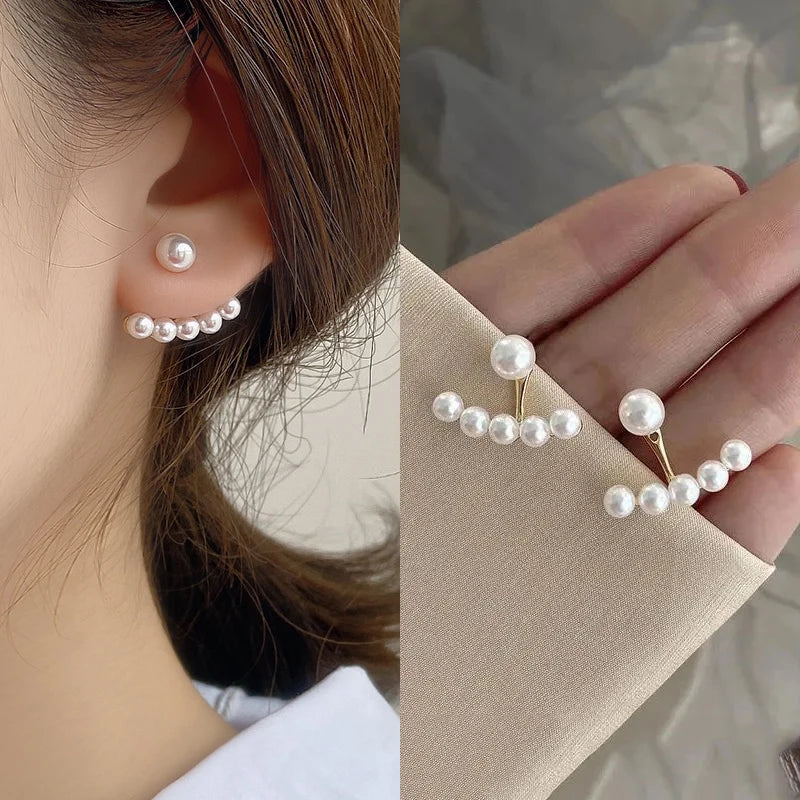 Luxury Crystal Flower Drop Dangle Earrings for Women Fashion Statement Wedding Ear Jewelry Accessory Pearl Party Wholesale