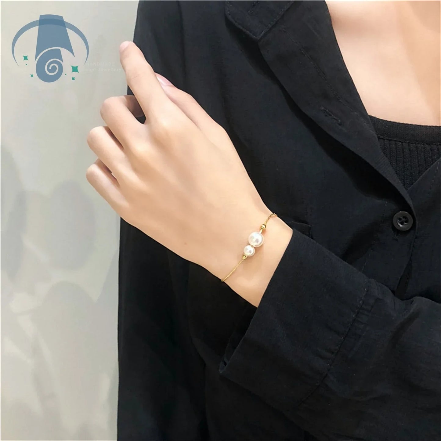 Elegant Minimalist Pearl Ring for Women Adjustable Open Band Simple Dainty Pinky Ring Luxury Trendy Stackable Jewelry Gift Idea