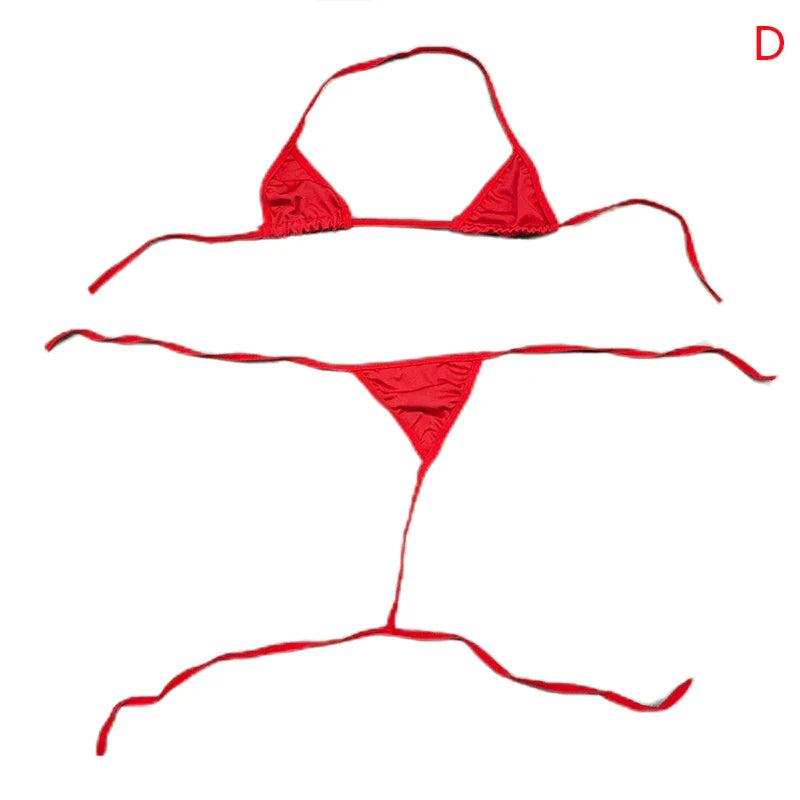 Sexy Women Summer Swimwear Bikini Set Bra Tie Side G-String Thong Beach e Suit Swimsuit Bathing Suit Swimming Suit
