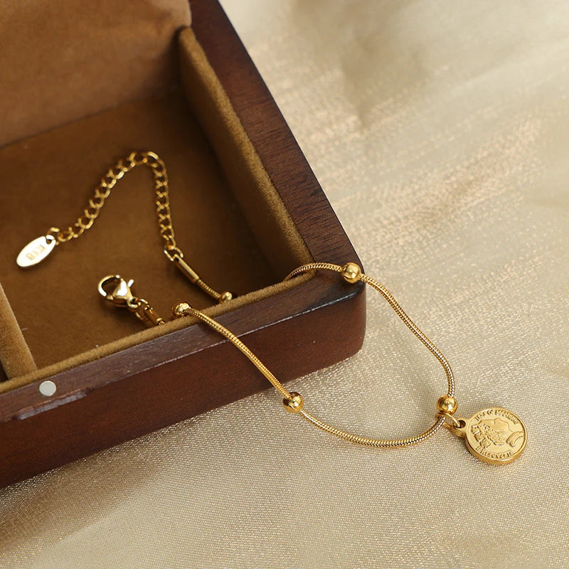 Trendy Chain Bracelet For Women Gold Color Link Chain Bangle Female Fashion Jewelry Gift