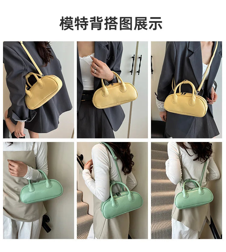 2025 New Women's Luxury Minimalist Baguette Bag - Artistic Crossbody & Handheld Purse with Clean Lines Design