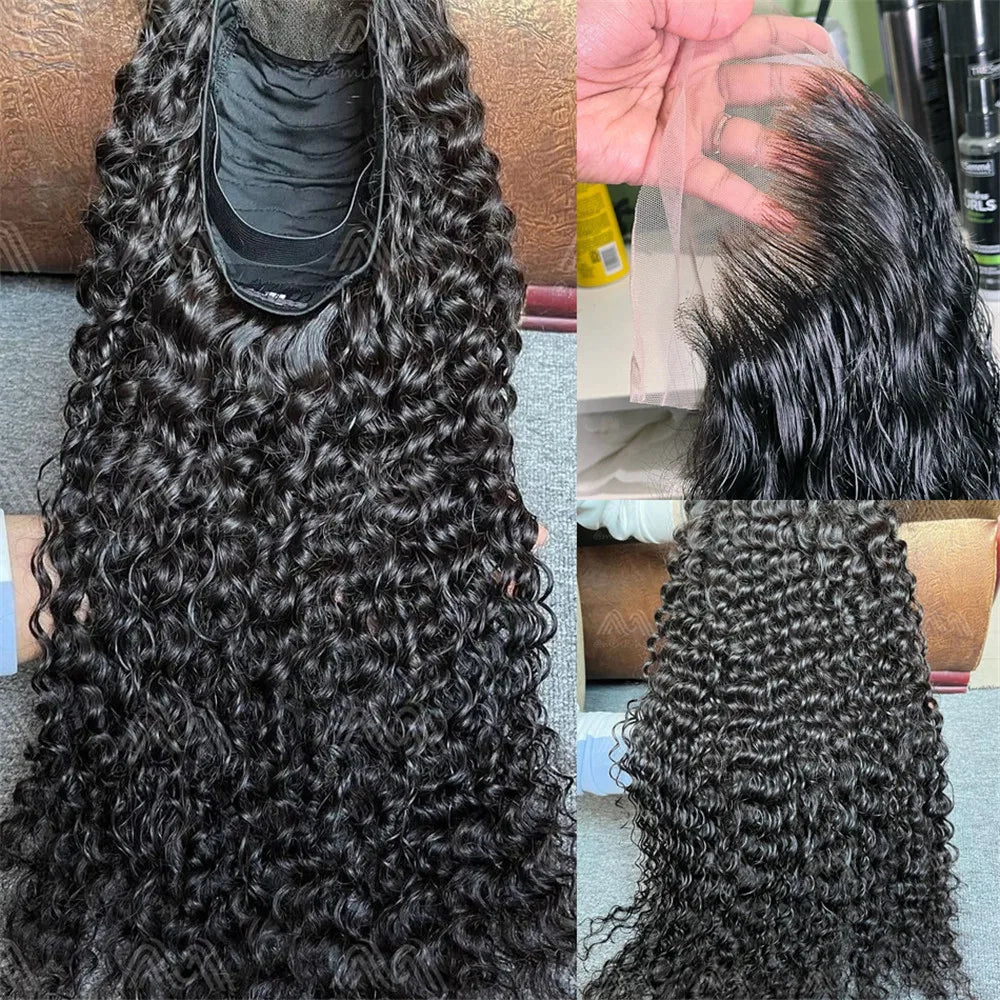 40 Inch 13x4 Curly Lace Front Human Hair Wigs 13x6 Hd Loose Deep Wave  Lace Frontal Wig Pre Plucked Brazilian Hair Wig For Women