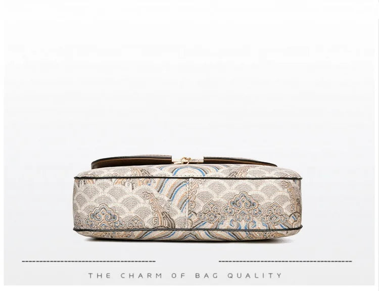 Bags for Women 2025 New Crossbody Bag Women's Bag Printed Fashion Middle-Aged Mother Bag Versatile Shoulder Bag Commuter Bag