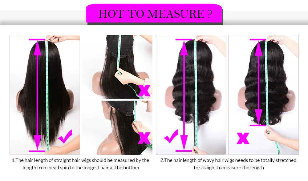 30 40Inch Bone Straight Glueless Wig  Human Hair Ready To Wear 180 Density Brazilian Preplucked 13x4/13x6 HD Lace Front Wig HMBP