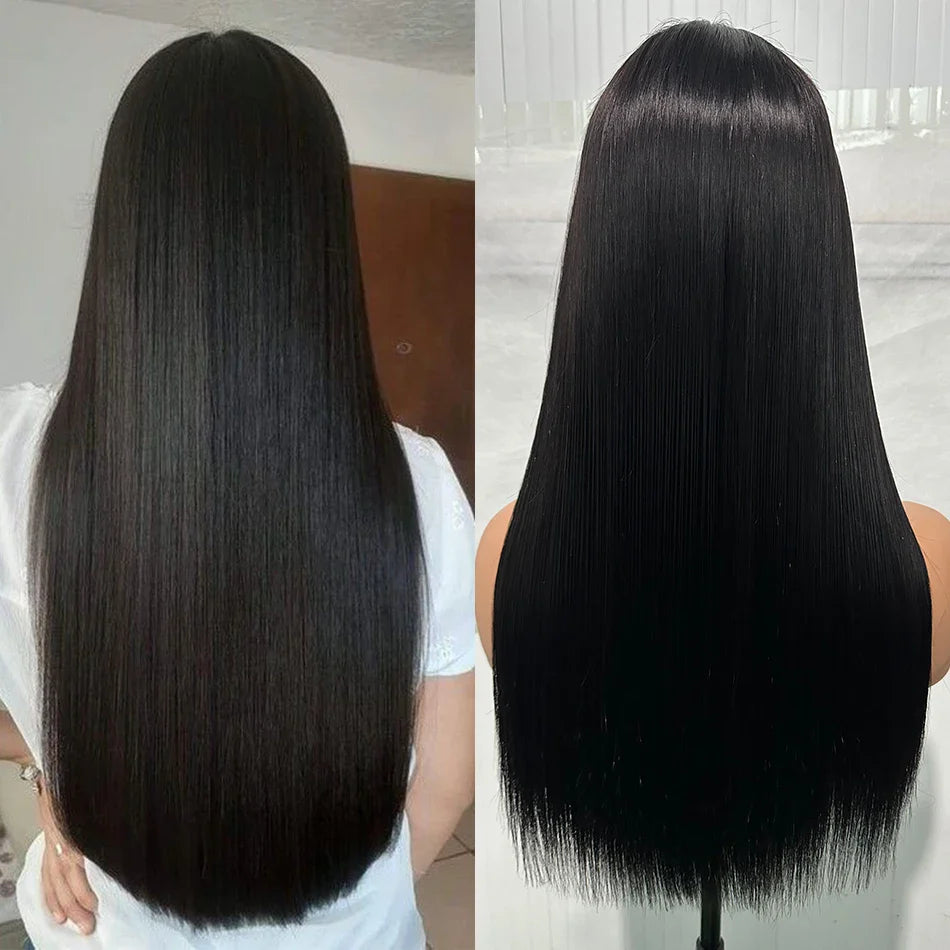 300% Density Super Double Drawn Bone Straight Virgin Human Hair Wigs 4x4 2x6 5x5 Wear And Go Wigs Silky Human Hair Pre Plucked