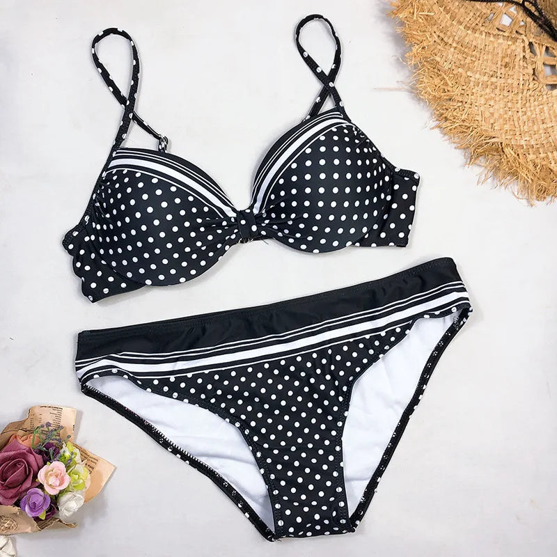 Sexy Bikini 2023 Women Swimsuit Female Swimwear Thong Bikinis Set Brazilian Halter Beach Wear Soild Color Bathing Suit