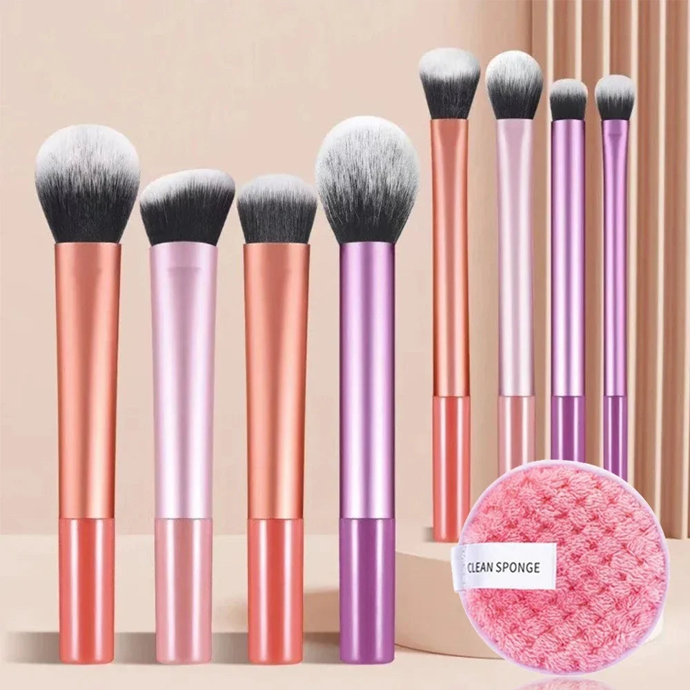 Makeup Brush Set Pro Easy to Clean, - Soft, Premium Synthetic Hair, Cruelty-Free, Foundation, Blush, Eyeshadow, Cosmetic