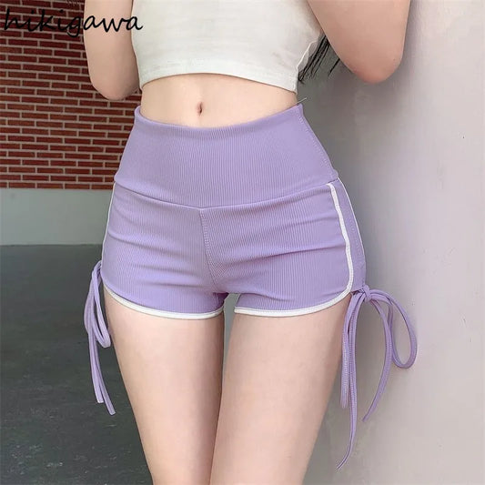 Pantalones Cortos De Mujer Sexy Summer Y2k Shorts Women Clothes 2025 New Bottoms High Waist Tunic Straight Bodycon Short Mujer