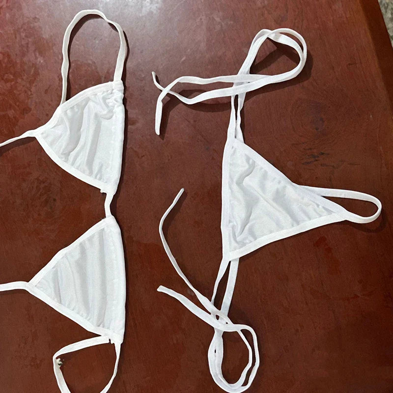 Sexy Women Summer Swimwear Bikini Set Bra Tie Side G-String Thong Beach e Suit Swimsuit Bathing Suit Swimming Suit