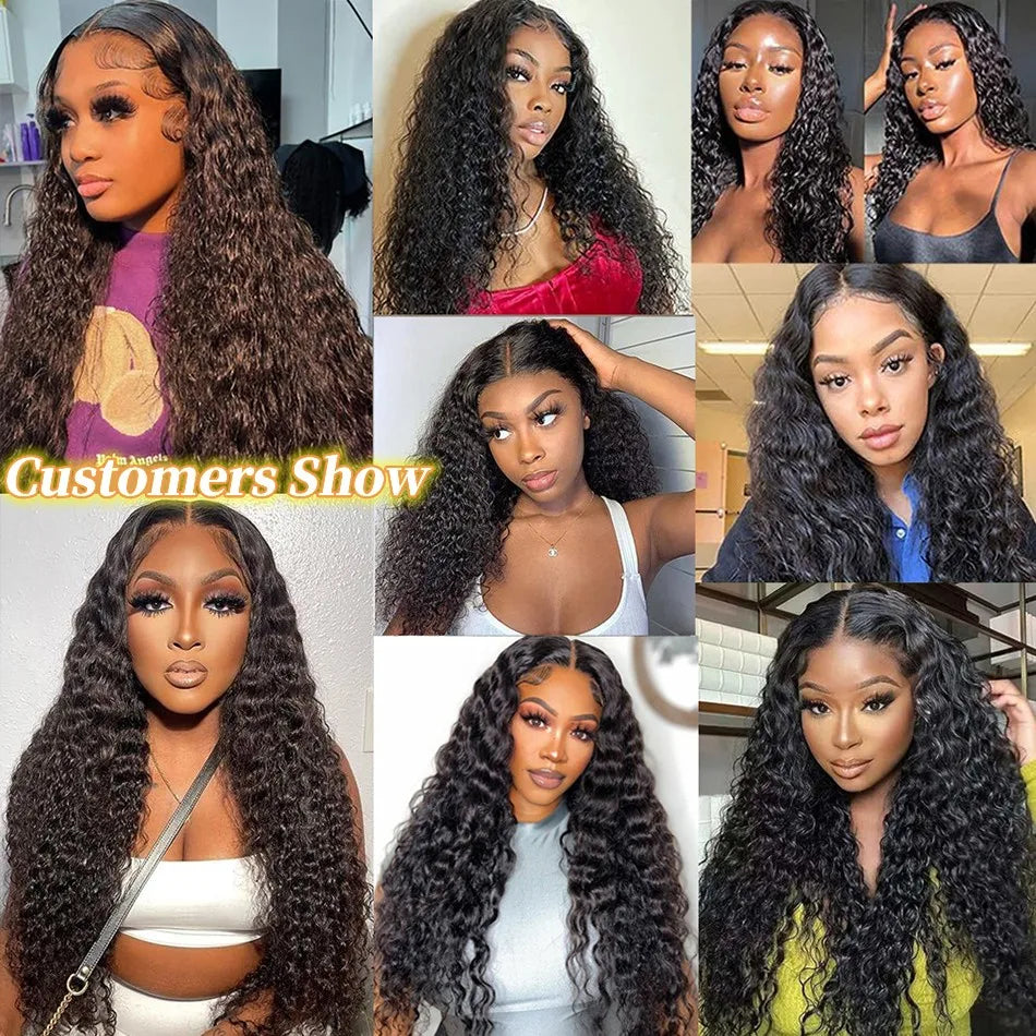 Loose Deep Wave Wig 13x6 Lace Frontal Wig 5x5 HD Lace Closure Human Hair Wigs Brazilian Pre Plucked Deep Curly Front Wig Women