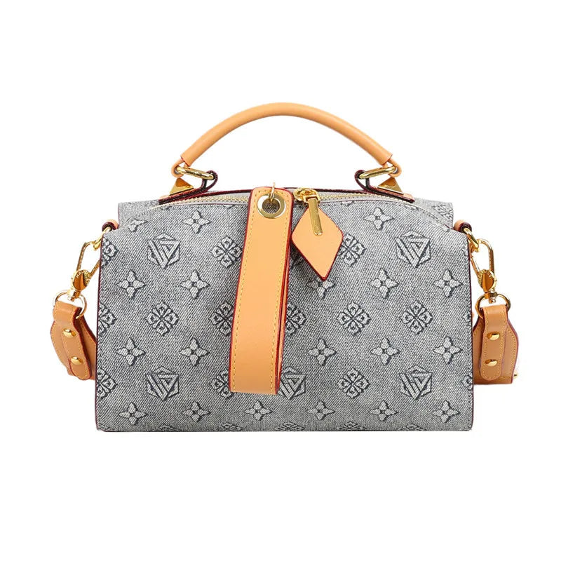 2025 New Boston Bag for Women Fashion Printed Pillow Bag Wide Strap Shoulder Crossbody Bag Casual Work
