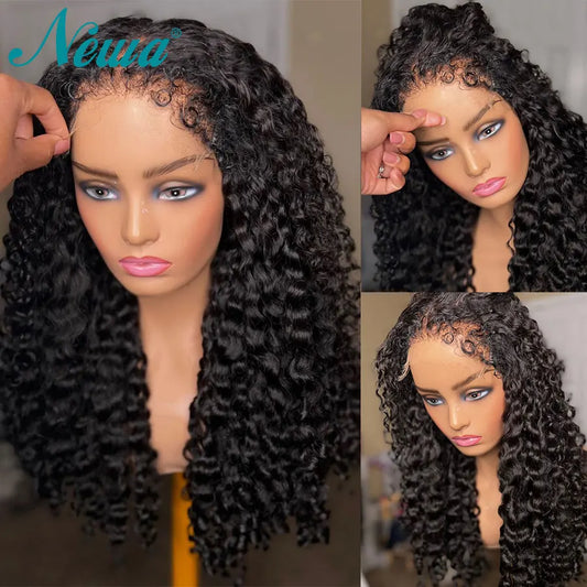 Curly Baby Hair Wig 13x6 HD Transparent Lace Front Wig Natural Hairline Lace Frontal Human Hair Wig Pre Plucked Glueless Wigs