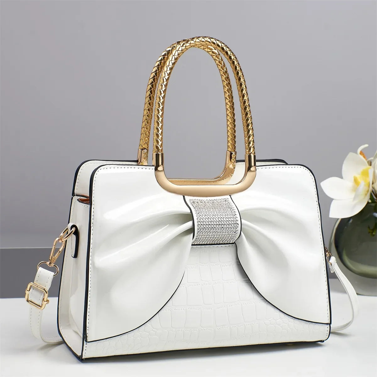 New 2025 Women's Sweet Bow Handbag - Stylish Minimalist, Versatile Commuting & Casual, Shoulder/Crossbody