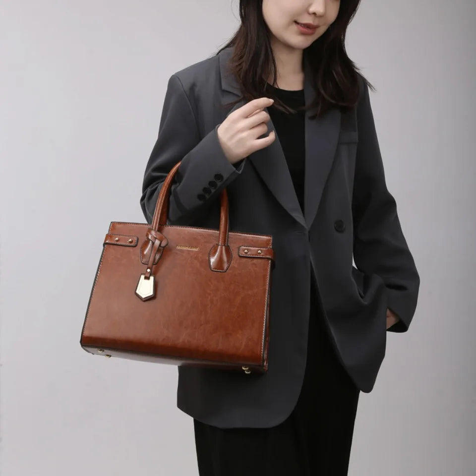 Genuine Handbags for Women 2025 New Luxury Ladies Hand Bags Female Leather Shoulder Top-Handle Crossbody Bags Casual Tote Sac