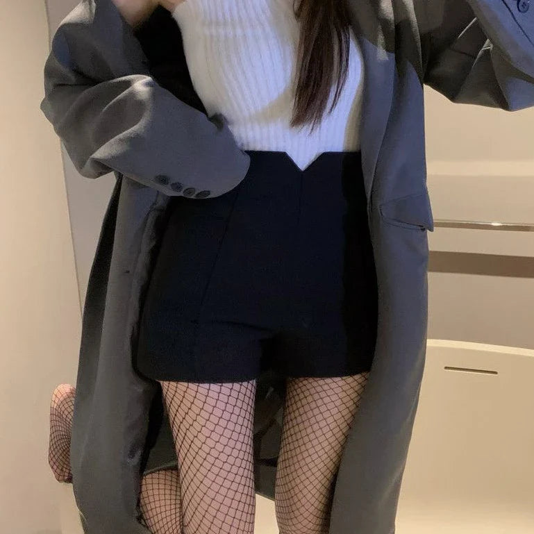 Mini Cute Women's Shorts Short Pants for Woman To Wear Skinny Sexy Knit Tight Kawaii Booty White Y2k Harajuku Outdoor Low Price