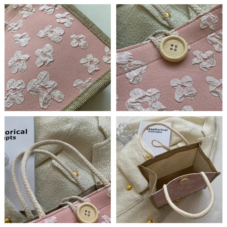 2025 Linen Bags Handbag for Women Shopper Tote Bag Fashion Designer Bag Convenient Large-capacity for Travel Grocery Bag