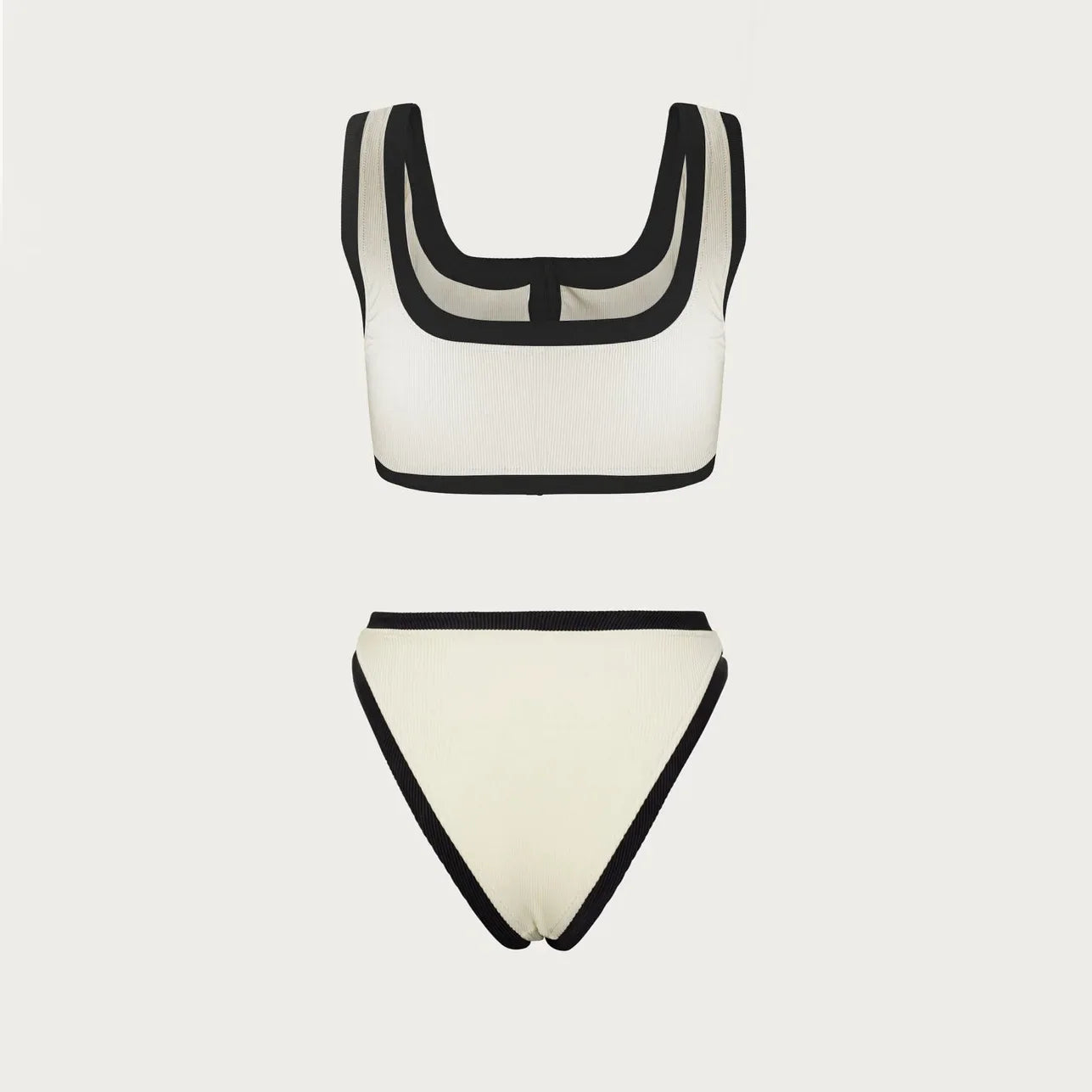 Sexy Bikini Set Woman Swimwear 2024 High Waist Two-Piece Swimsuit Women Ribbed Beach Wear Bath Suits Biquini Swim Suit Monokini