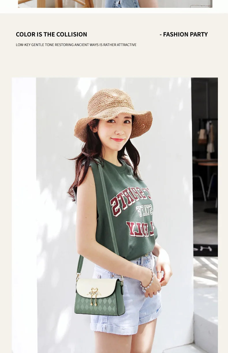 Bag Women 2025 Spring and Summer New One Shoulder Crossbody Small Square Bag Fresh and Sweet Versatile