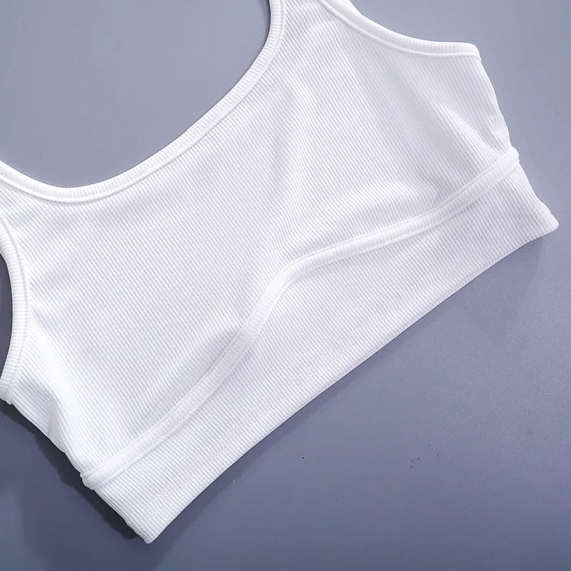 Solid White Tank Top Women Summer Clothes Square Collar Bottom Corset Sleeveless Y2k Accessories Cute Ropa De Mujer Streetwear