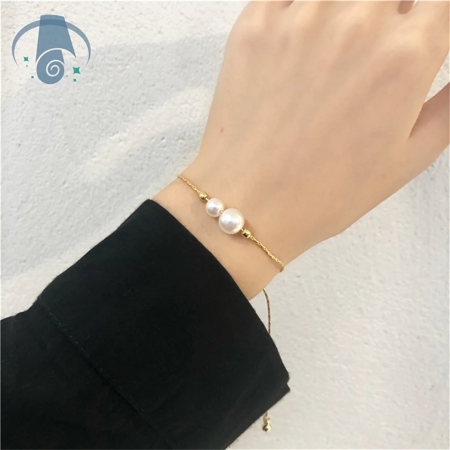 Elegant Minimalist Pearl Ring for Women Adjustable Open Band Simple Dainty Pinky Ring Luxury Trendy Stackable Jewelry Gift Idea
