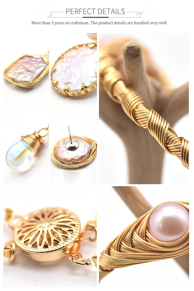 Baroque Pearl Inlaid Tourmaline Ring for Women Personalized Fashion Elegant Luxury Simple Ladies Banquet Exquisite JewelryGR0409