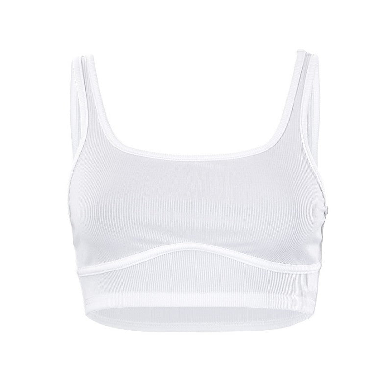 Solid White Tank Top Women Summer Clothes Square Collar Bottom Corset Sleeveless Y2k Accessories Cute Ropa De Mujer Streetwear
