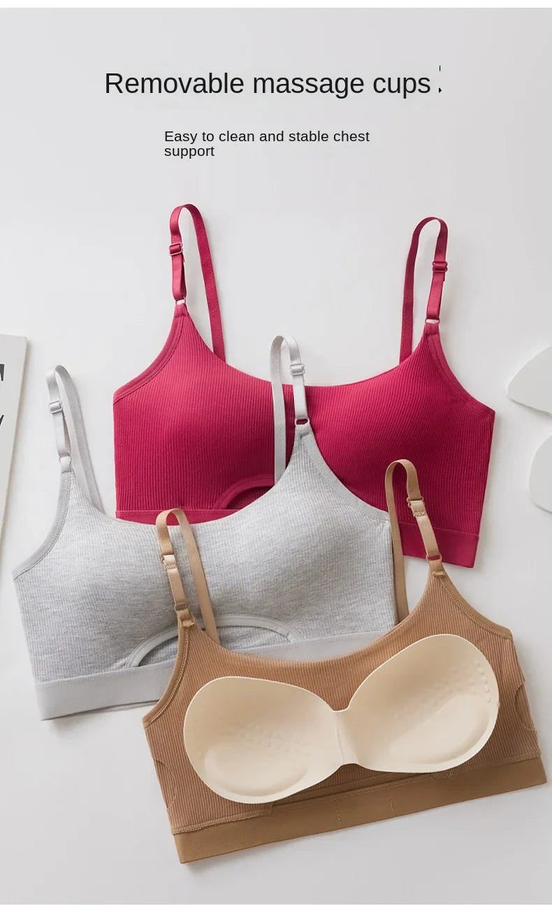 Womens Bikini Set Bra Low Waist Panties Solid Seamless Bralette Sexy Lingeries Suit Sport Brassiere Female Underwear Set