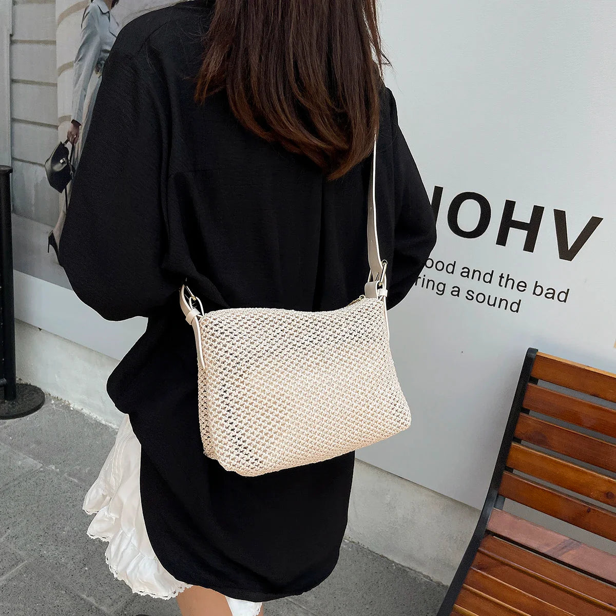 Handbags handbags for women luxury handbags for women Summer niche high sense one shoulder grass woven bag girl 2025