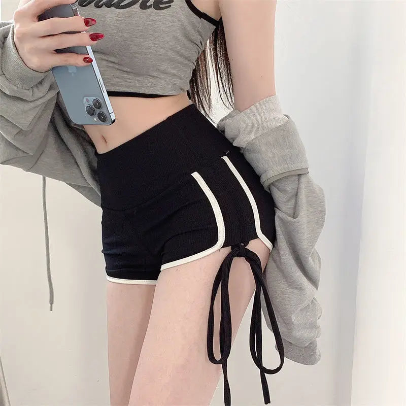 Pantalones Cortos De Mujer Sexy Summer Y2k Shorts Women Clothes 2025 New Bottoms High Waist Tunic Straight Bodycon Short Mujer