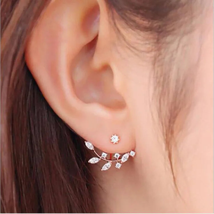 Luxury Crystal Flower Drop Dangle Earrings for Women Fashion Statement Wedding Ear Jewelry Accessory Pearl Party Wholesale