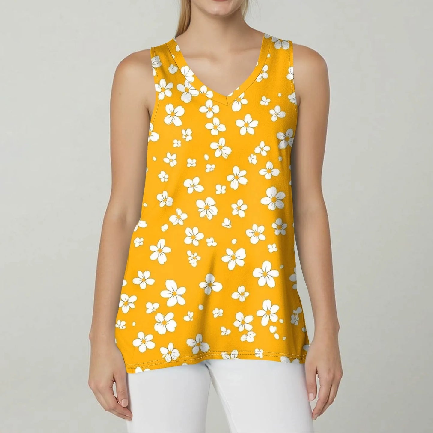 Tank Tops for Women 2025 Summer Sleeveless V Neck Blouses Plus Size Cotton Shirts Casual Vest Tops Beach Clothes Womens Pullover