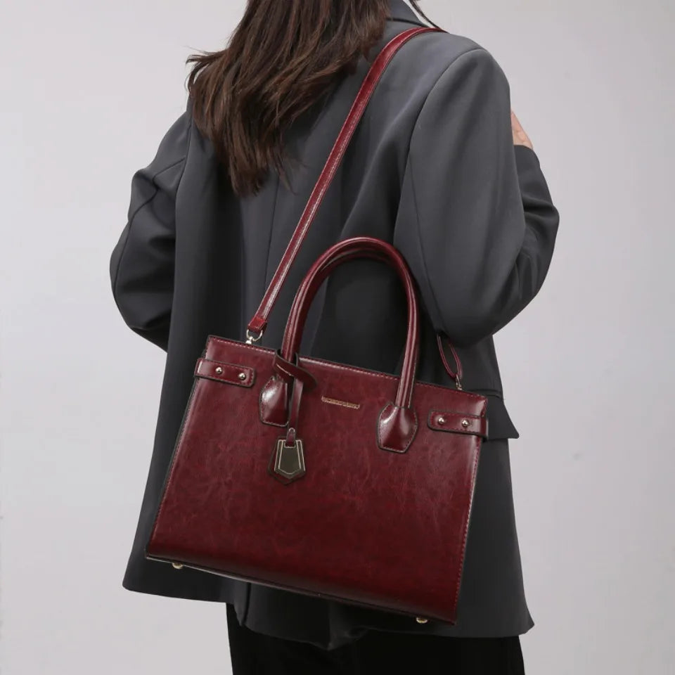 Genuine Handbags for Women 2025 New Luxury Ladies Hand Bags Female Leather Shoulder Top-Handle Crossbody Bags Casual Tote Sac